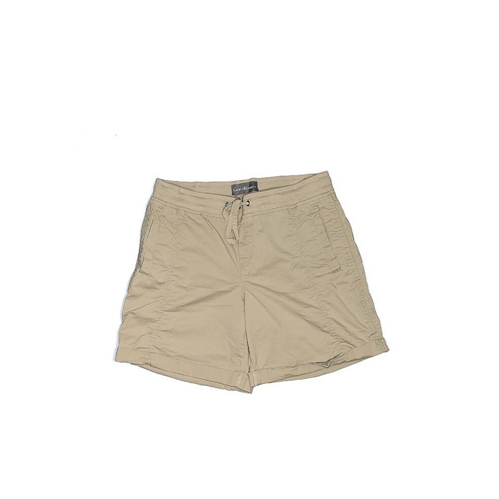 Eddie Bauer Women's Laid Back Twill Pull On Tan Shorts Size 8